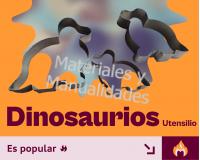 Cortador De Galletas Dinosaurio Utensilio Decoración Tortas 3pz